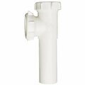 All-Source 1-1/2 In. White Plastic End Outlet Tee 125WK